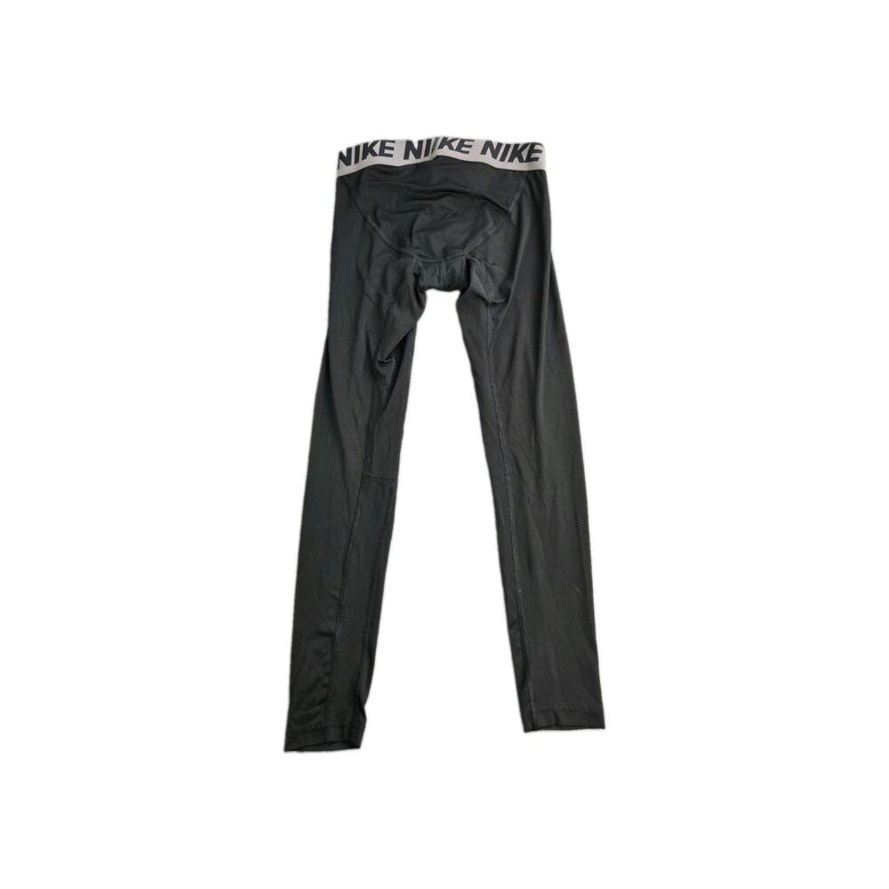 Nike Leggings Men's Sz M Black Dri Fit Capri Swoosh Compression Pull On Gym Z2 - Picture 8 of 10